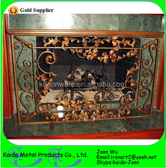 ・シンプルな安い錬鉄折りたたみ卸売暖炉の画面を描いた問屋・仕入れ・卸・卸売り