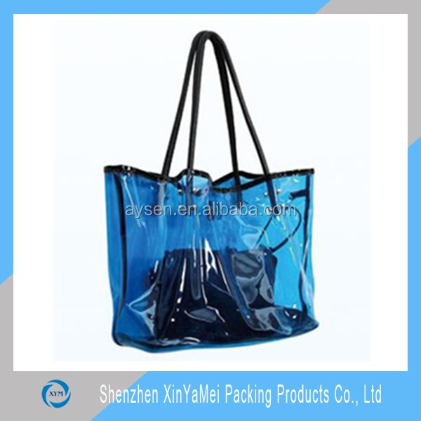 Printed resealable pvc shopping bag