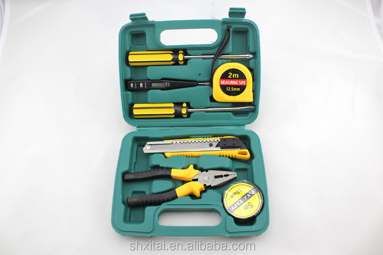 Useful 8 in one car and home use emergency repair tool kit with screwdriver