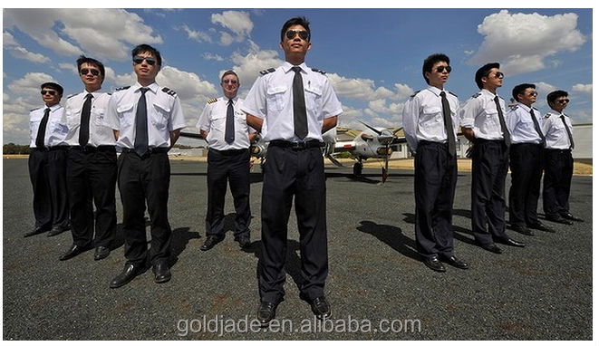 カスタマイズされた半袖シャツパンツ航空会社のパイロットの制服問屋・仕入れ・卸・卸売り