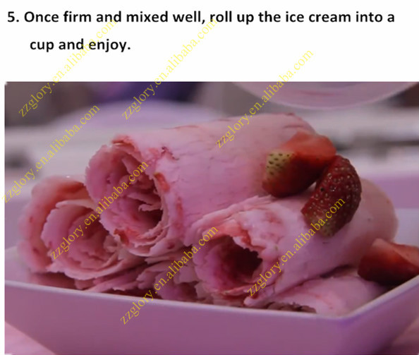 Multifunctional Double Pans Thailand Rolled Fried Ice Cream Machine