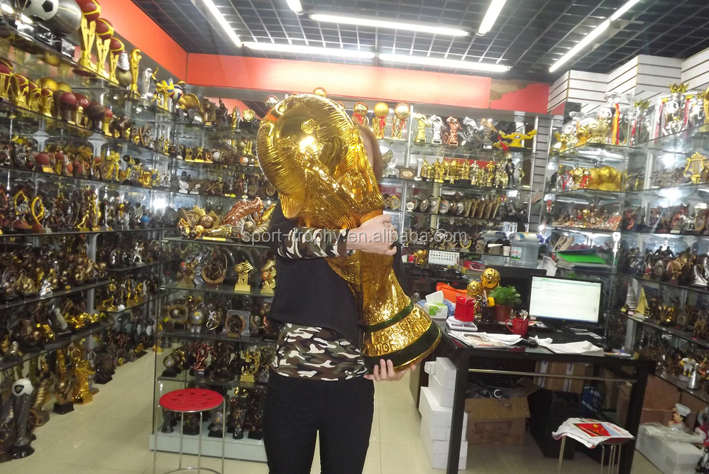 熱い販売の人気のよい設計2014年樹脂サッカーワールドカップトロフィー問屋・仕入れ・卸・卸売り