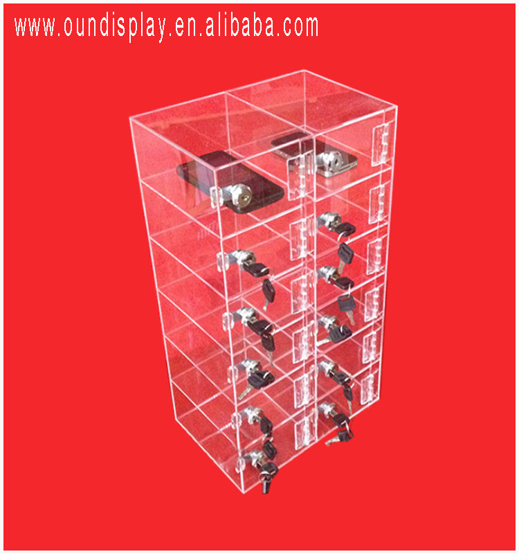 Supermarket Plastic Storage Box Clear Acrylic Lego Figure Display Case
