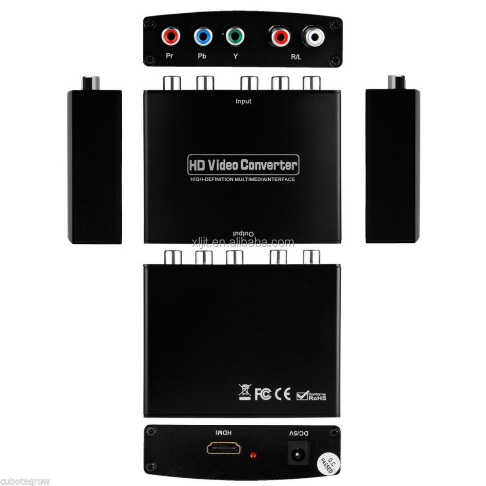 Hdmi へ の rgb コンポーネント (ypbpr の) ビデオ + r/l オーディオ アダプタ コンバータ hd テレビ仕入れ・メーカー・工場
