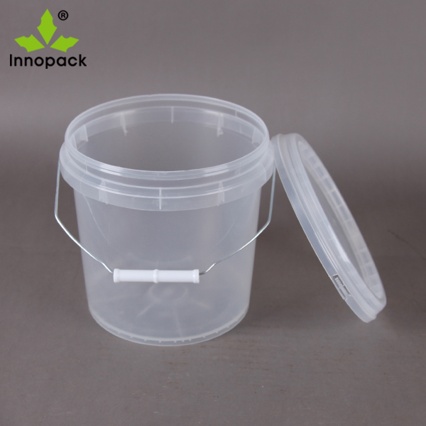 Food Grade Small Container 500ml 1L 2L Transparent Plastic Bucket