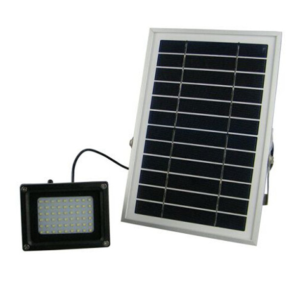 li-ion 4000mA battery outdoor street 54 pcs LED lighting control solar energy charge 6v*6w solar panel flood led light