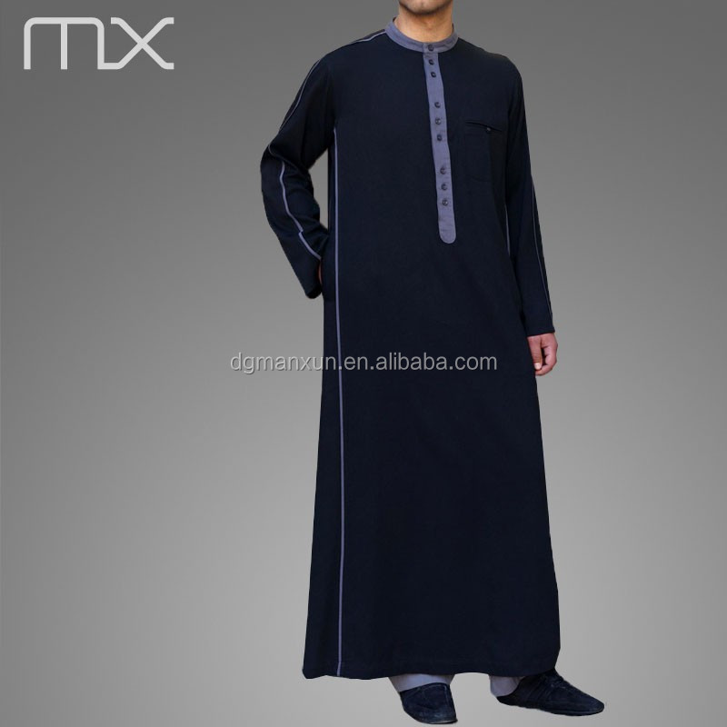 Men Saudi Style Abaya Islamic Clothing Designs From Dubai Soft Thobe Fabric Men Robe Caftan.jpg