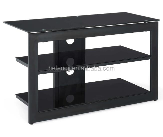 Black Tempered Glass Top With Metal Frame Tv Stand For Sale Buy