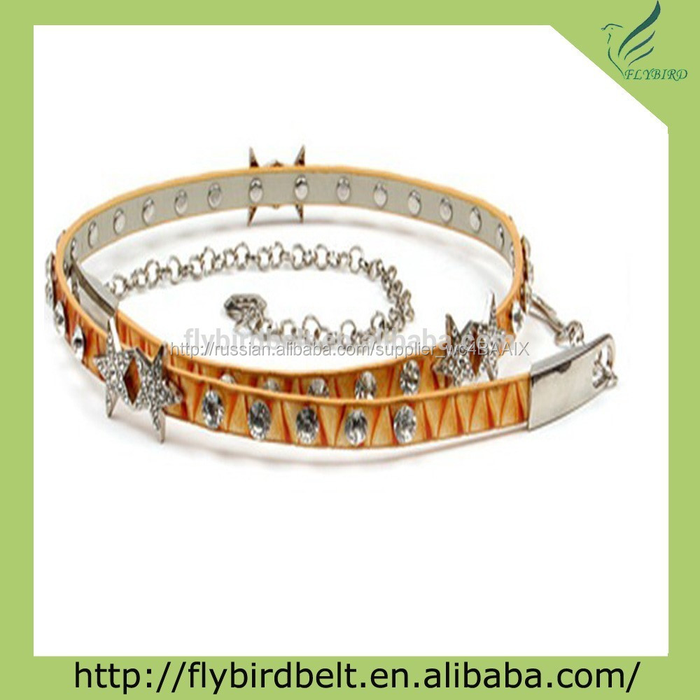 али выразить девочек тощий ремни rhinestone с цепью