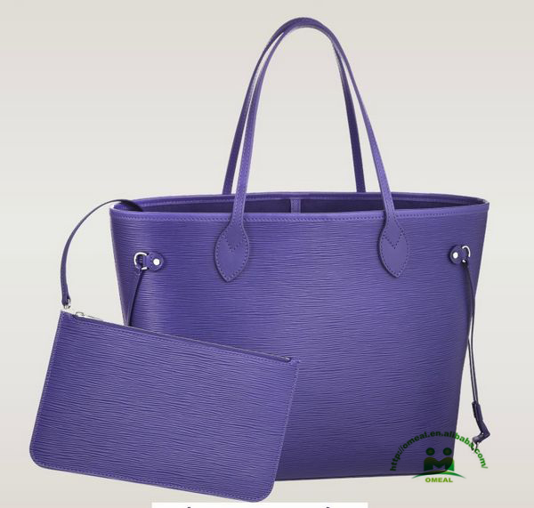 ハイエンドの品質エピ紫革のハンドバッグファッション女性ハンドバッグのドロップシップペイパル仕入れ・メーカー・工場
