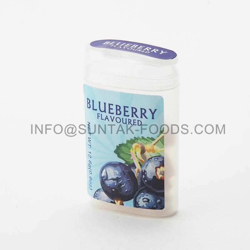 custom logos promotional mint candy blueberry flavor candy oem