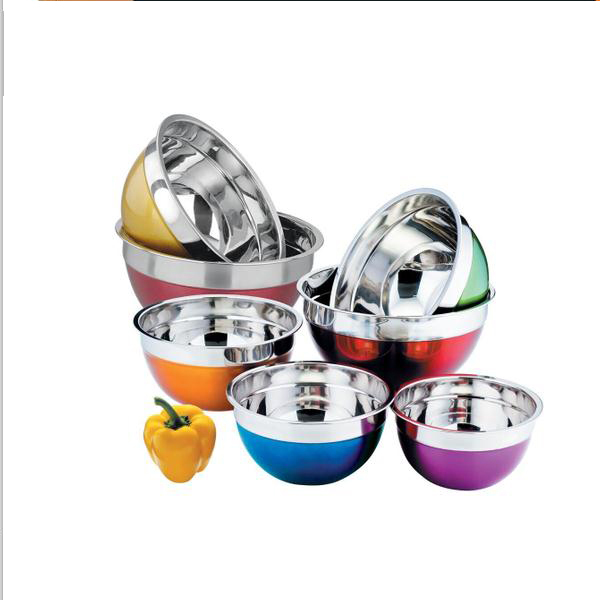 7Pcs Colorful Stainless Steel Bowls with Lids Salad Mixing Bowls