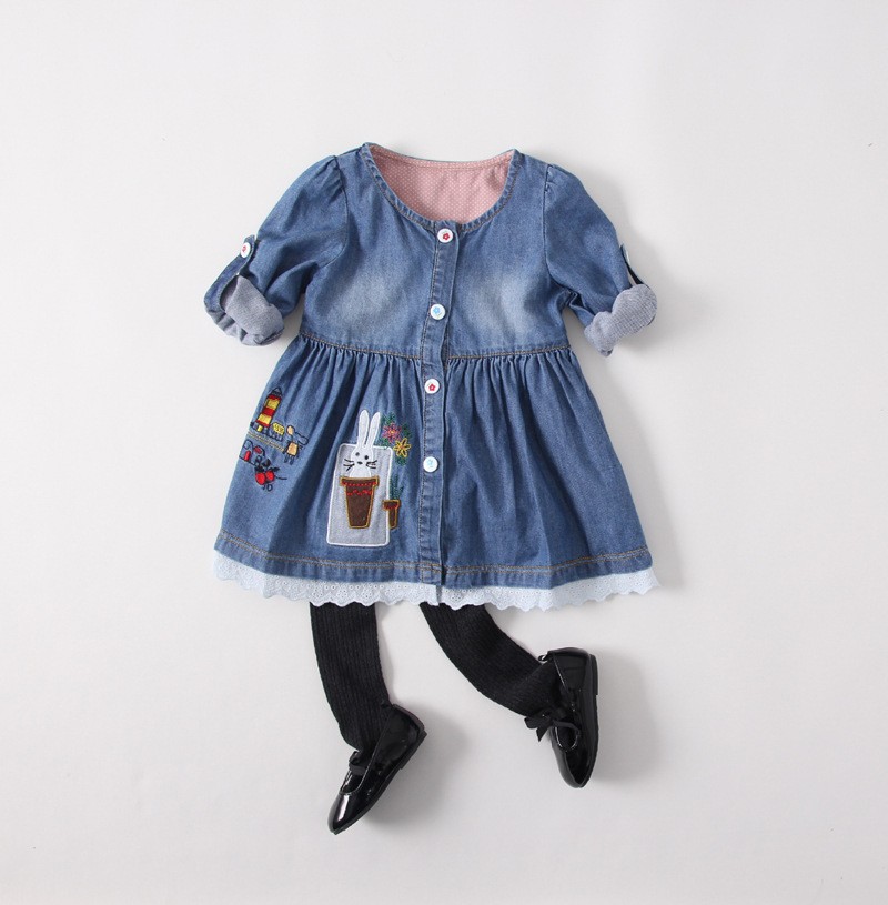 Baby jeans 2025 frock design