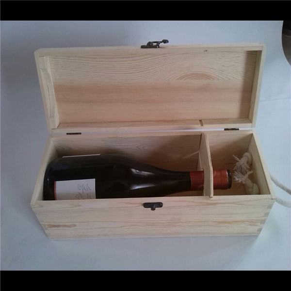 2014 Hhigh Quality Mongolian Scotch Pine Wooden Red Wine Box
