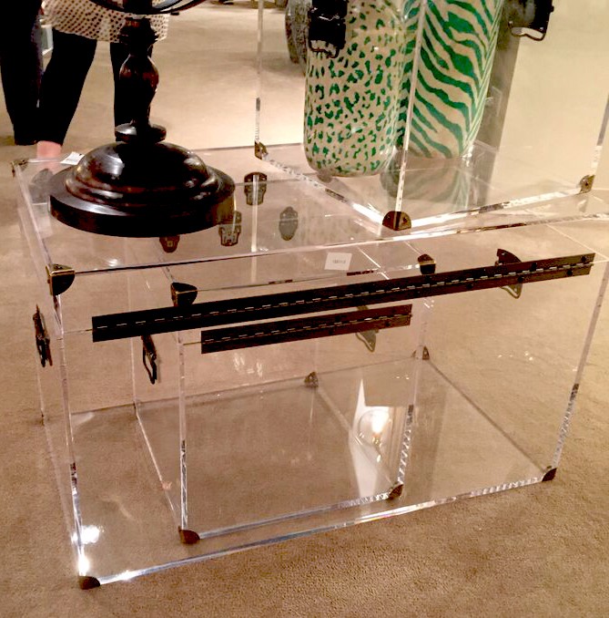 Clear acrylic lucite trunks, acrylic storage trunk, plexi glass large decorative storage trunk