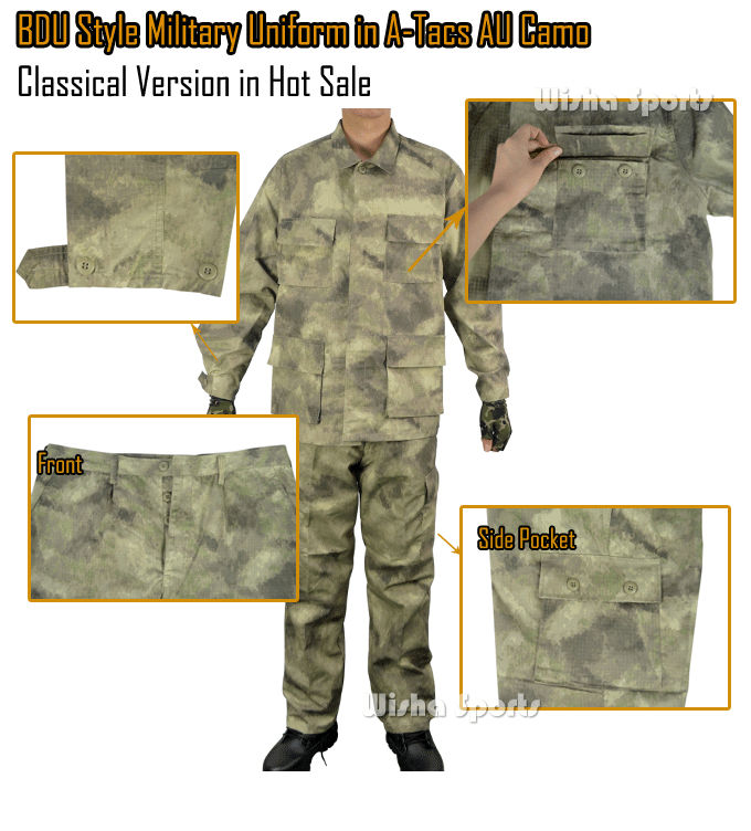 古典的な軍服bduバージョンのホット販売ですa- tacau迷彩柄仕入れ・メーカー・工場