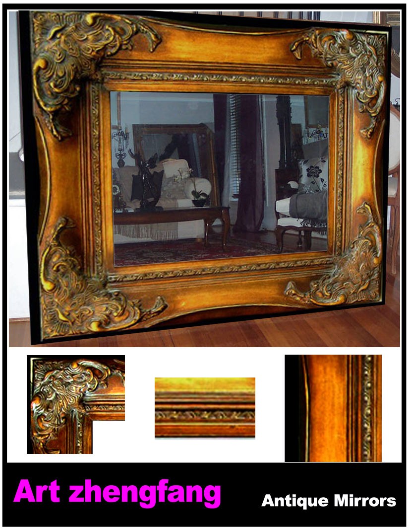 antique gold wooden mirror frame