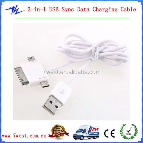 31のusbミニusbへ/マイクロusb/iphoneipodの同期データ充電ケーブル問屋・仕入れ・卸・卸売り