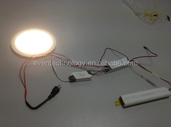 Ledダウンライト- sunis15ワットトリミングされた非常用電源、 救急キット付き15wled緊急時には12vバッテリー仕入れ・メーカー・工場