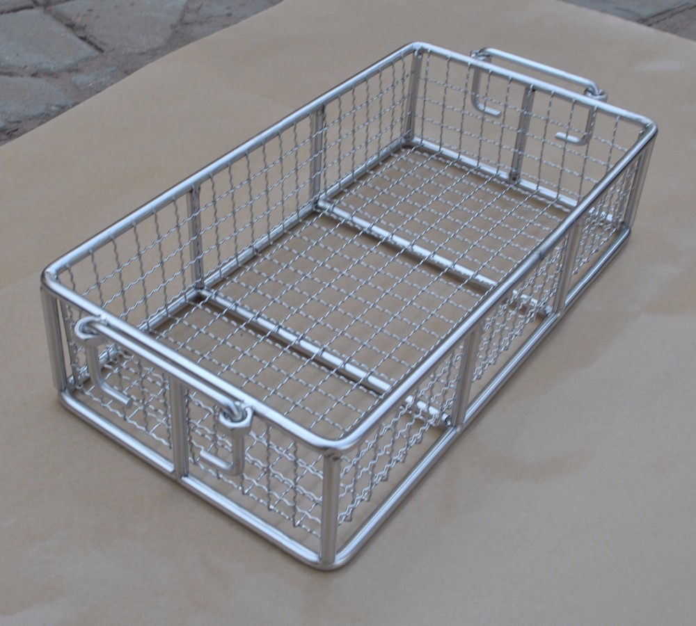 304 Stainless Steel Wire Mesh Filter Dehydration Storage Basket   Tray 