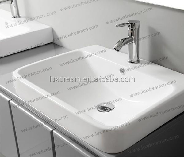 近代的な容器シンク灰色のバスルームの鏡付き洗面化粧台仕入れ・メーカー・工場