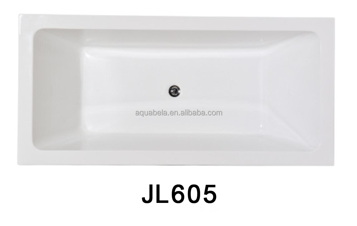 白いアクリルフリースタンディングプラスチック製の長方形の浴槽問屋・仕入れ・卸・卸売り