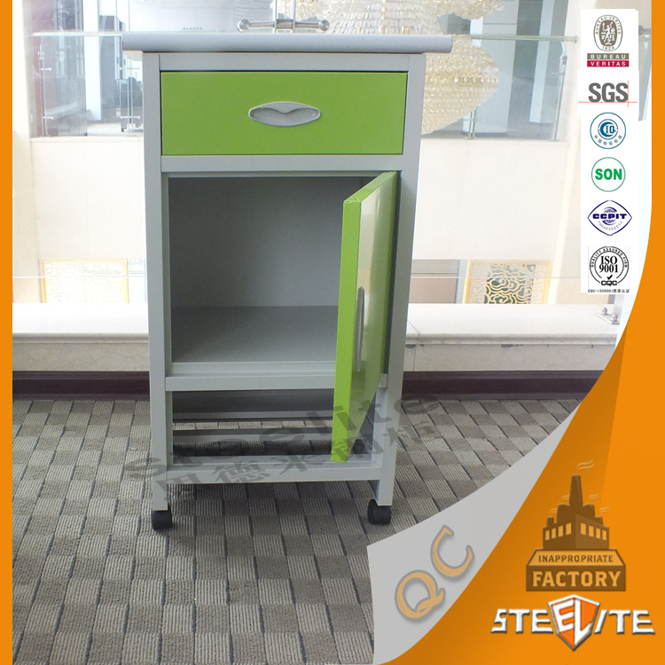 Hospital Furniture Metal Bedside Locker Medical Storage Cabinet