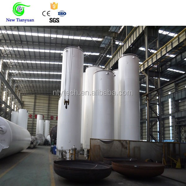 stationary cryogenic liquid tank used for storing