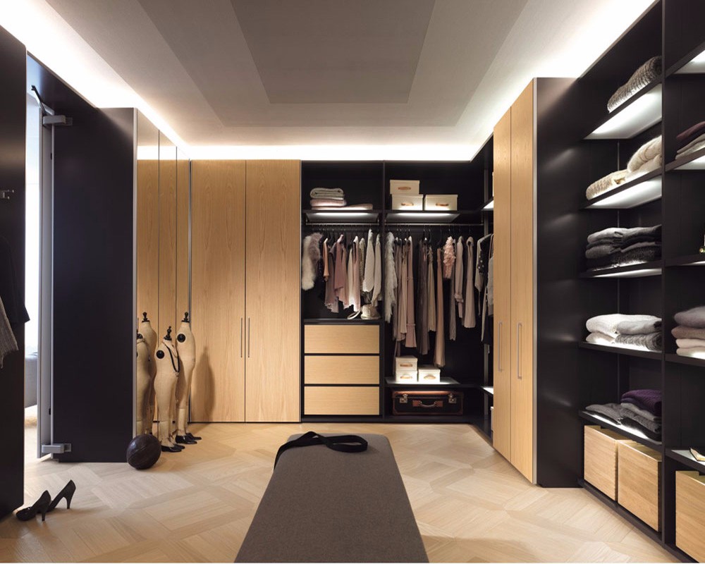 Competitive Price Modern L Shaped Walk In Wardrobe Design For Men