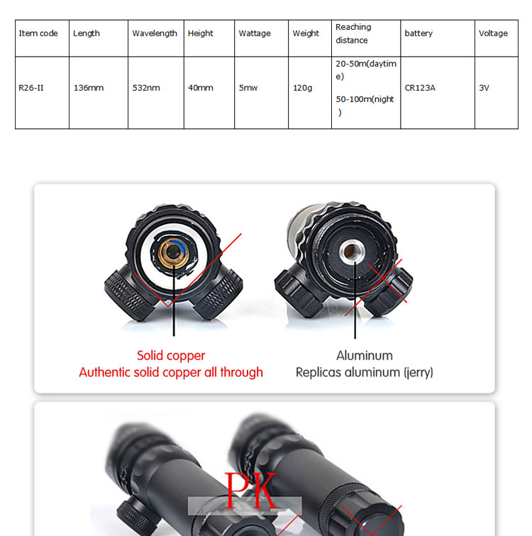 夜のビジョンのgoldrunhuirh-f0531532nmの波長レーザーライフル銃のスコープ、 ウィンデージ・角度調節狩猟ライフル銃望遠照準器、 赤とgree問屋・仕入れ・卸・卸売り