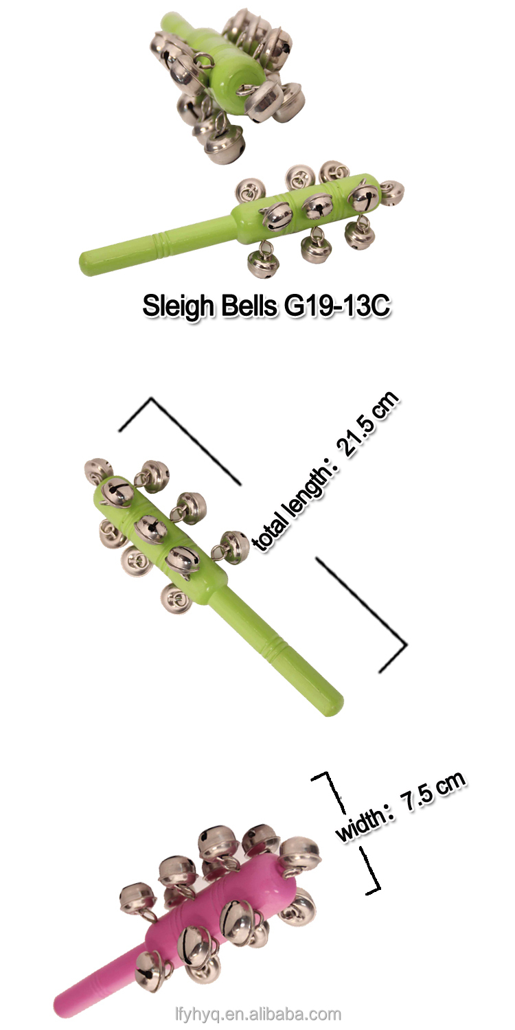 mini toys hobbies noise maker ringing bells sleigh bells, wooden