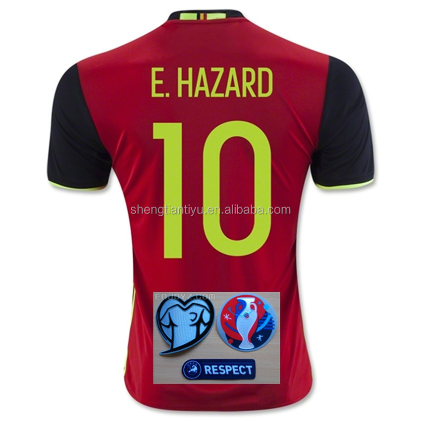 ベルギー2016 e。危険ホームサッカーユニフォーム/ユーロ2016サッカーユニフォーム仕入れ・メーカー・工場