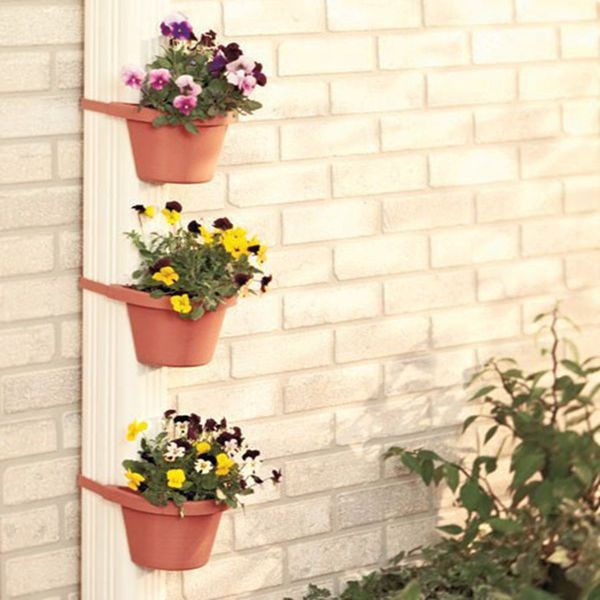 Plastic Half Round Wall Planter Pot For Flower Buy Plastic Pot For