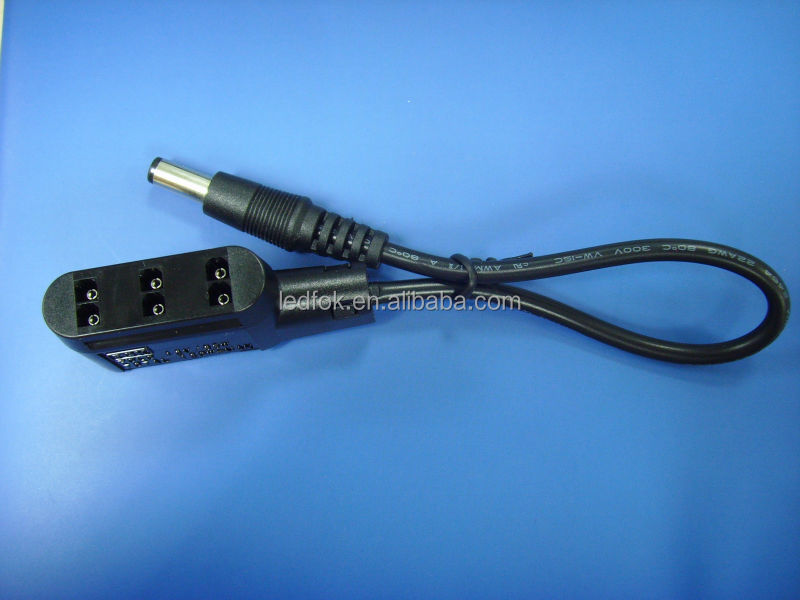 黒いケーブルledul認証ampコネクタdcジャック付き2.1*5.5mm電源コネクタ仕入れ・メーカー・工場