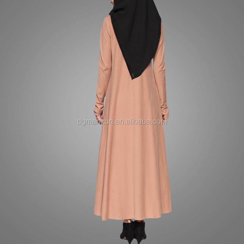 2017 New Design Woman Dubai Abaya Wholesale Cheap Price Plain Design Spadex Abaya Muslim Dress Women (4).jpg