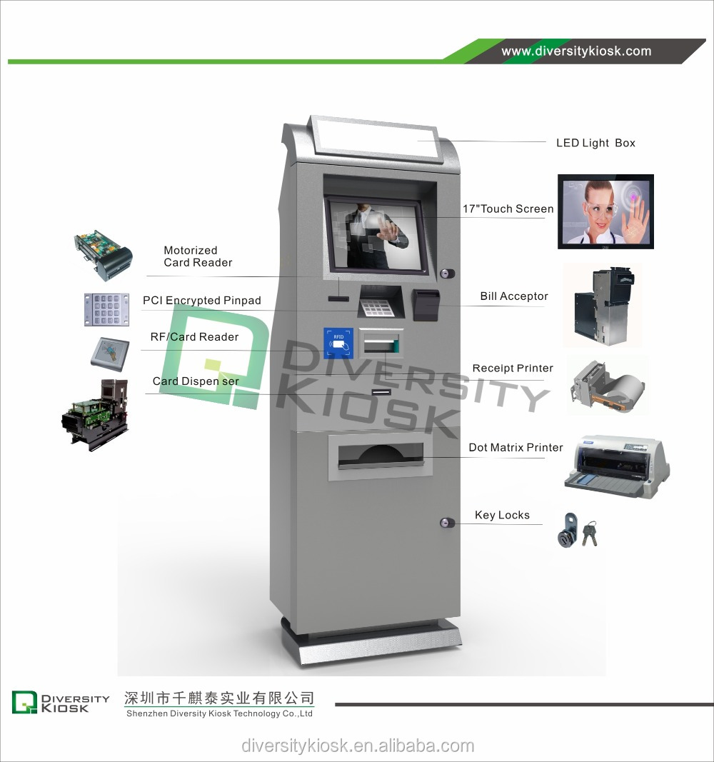 Wall Mounted Cash Acceptor Atm Machine Gilbarco Fuel Dispensers For