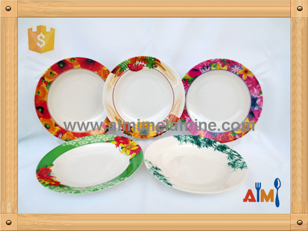 3 colors Melamine plastic dessert plates