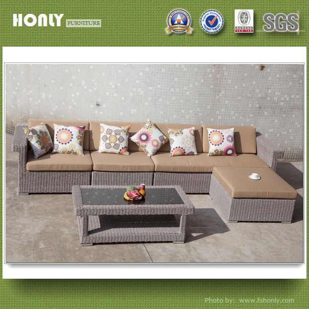 Modern outdoor garden sofa set elegant garden wicker sofa set