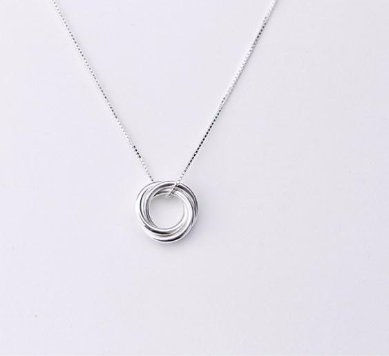 3 circle on sale pendant necklace