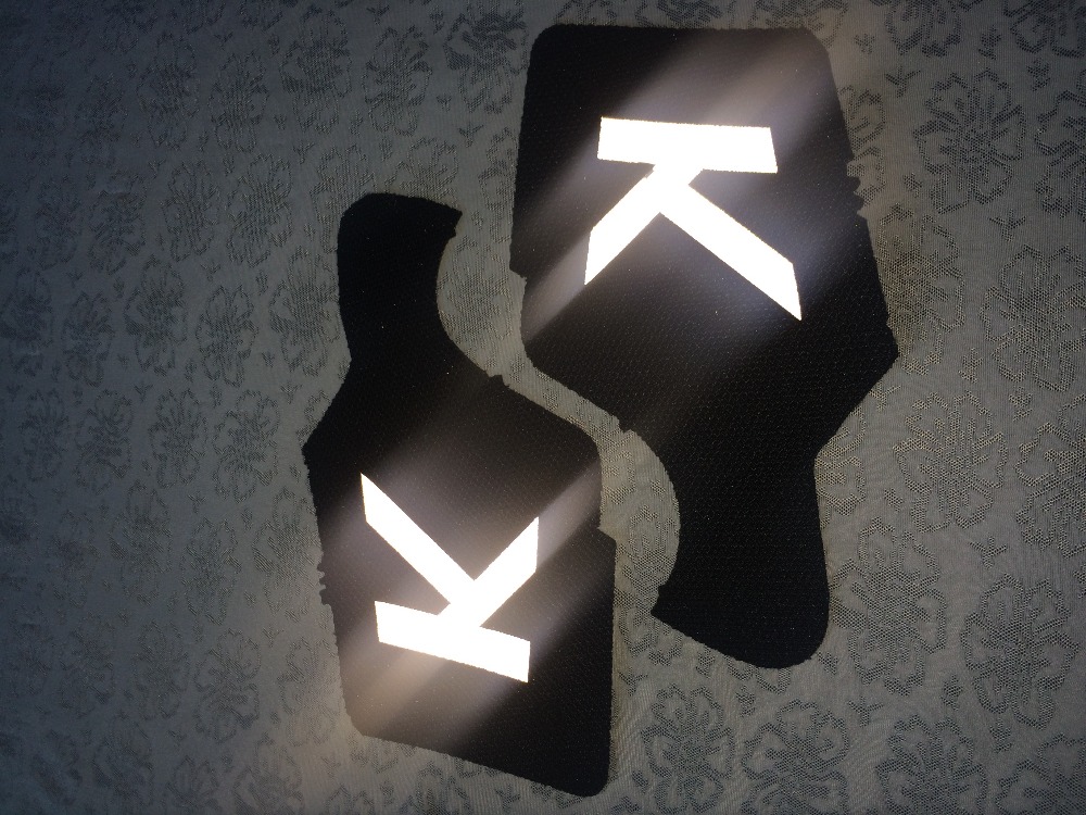 sports shoes handbags glow in the dark reflective PU synthetic leather