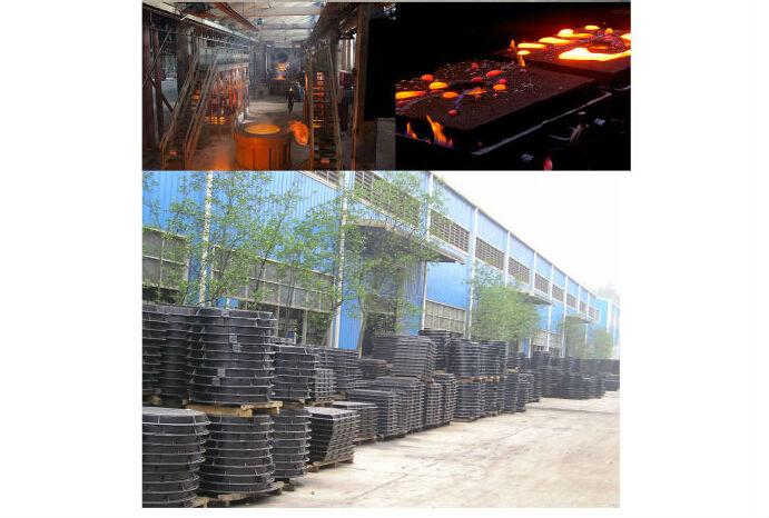 鋳鉄ダクタイル鋳鉄en124d400b125c250正方形のマンホールは、 カバーとヒンジとロック問屋・仕入れ・卸・卸売り