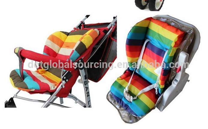 通気性赤ちゃん虹ストライプカラーの幼児子供クッションカーシートベビーカー問屋・仕入れ・卸・卸売り