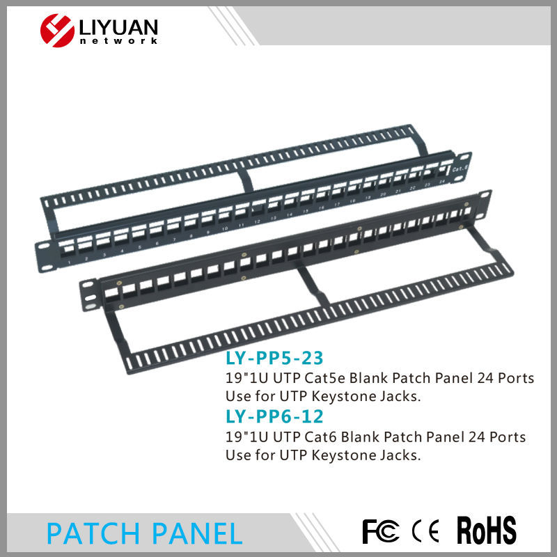 LY-PP5-23/LY-PP6-12 24ポートcat5 cat6シールドなしパッチパネル仕入れ・メーカー・工場
