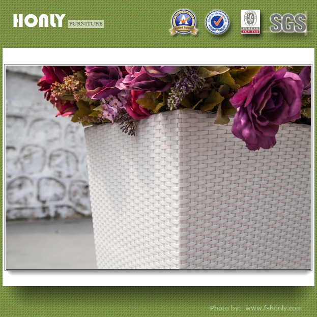 Garden alum frame product zinc garden PE rattan planter planter