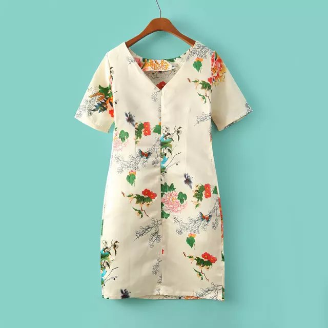 ヨーロッパスタイルのファッション夏新2014年ol気質スリムパッケージヒップバックv- 首の短い- 長袖カジュアルパーティー43中国のドレス問屋・仕入れ・卸・卸売り