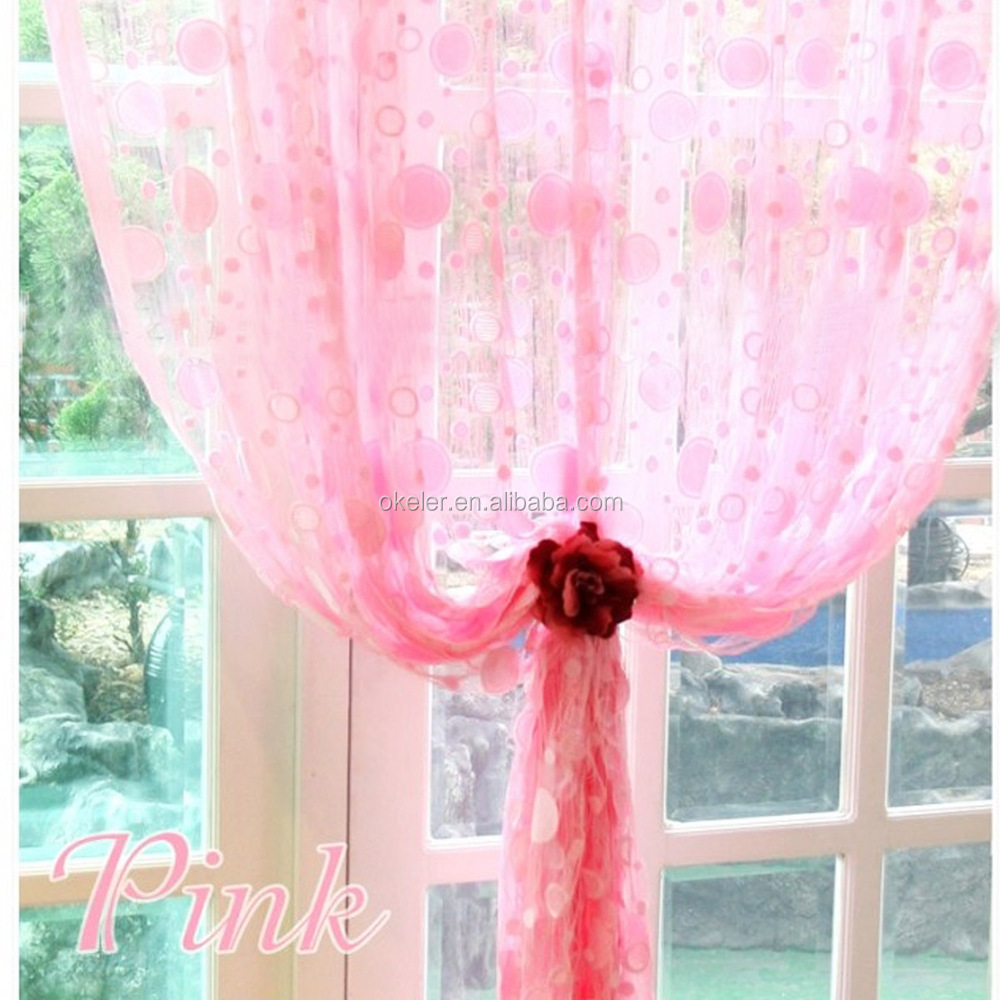 Romantische roze kwastje lijn string gordijn elegante gordijnen ...