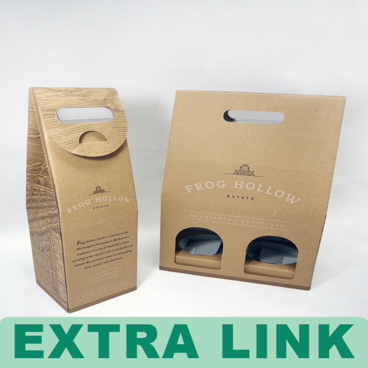 Luxury Kraft Paper With Handle Champagne Packing Box