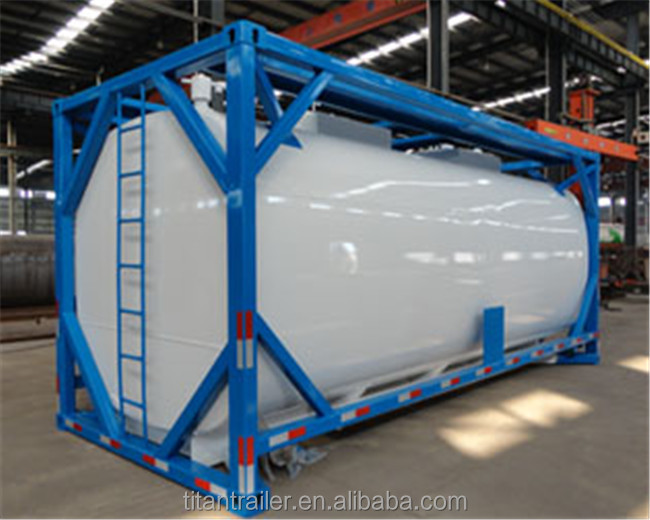 China customized 20ft 40ft cooking oil, fuel, bitumen tank container