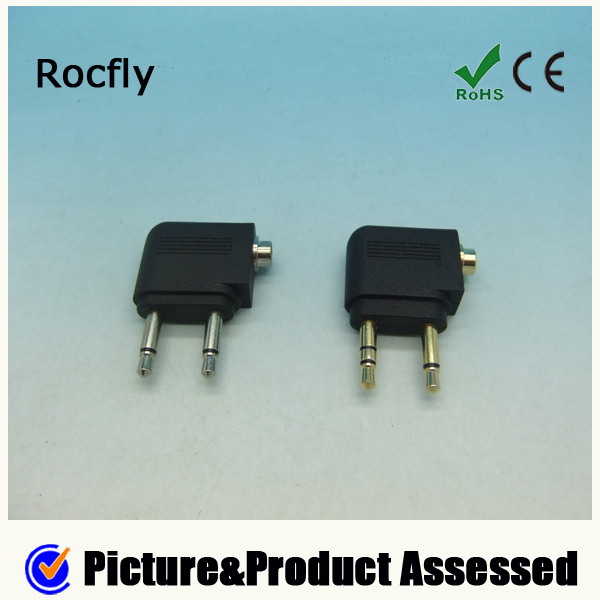 飛行機3.5mm2ヘッドホンイヤホンモノラルジャックピンソケットアダプタステレオジャックへ仕入れ・メーカー・工場