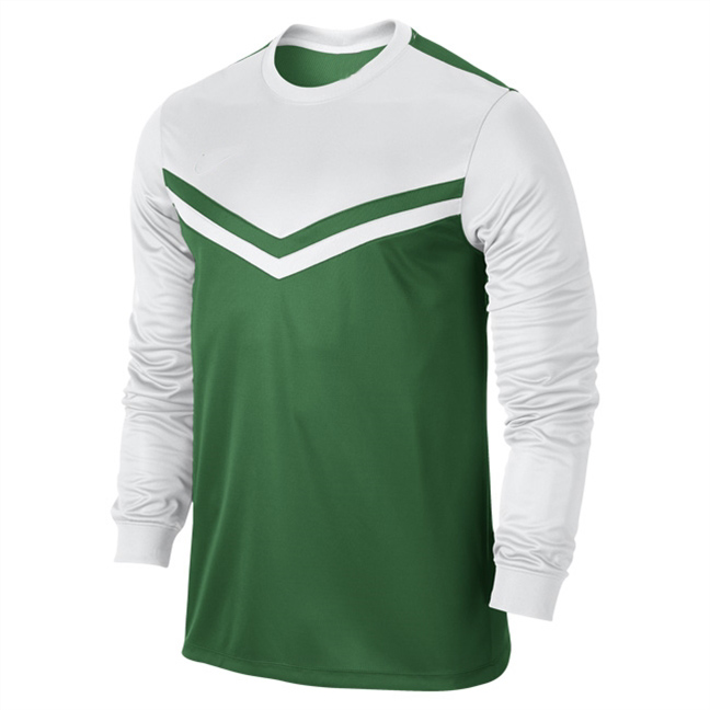 Source Round Neck Green And Black Long Sleeve Soccer Jersey on m.